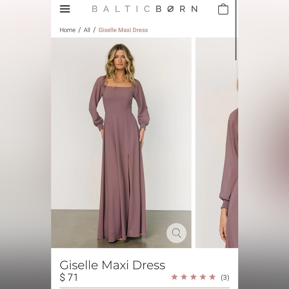 Baltic Born Giselle Maxi Dress - Vintage Plum